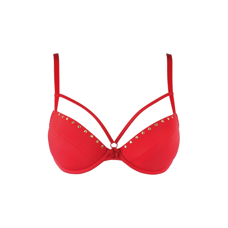 Soutien-gorge push-up rouge V-10351 - Axami