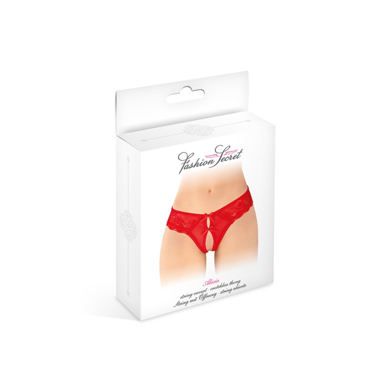 String ouvert Alicia rouge - Fashion Secret