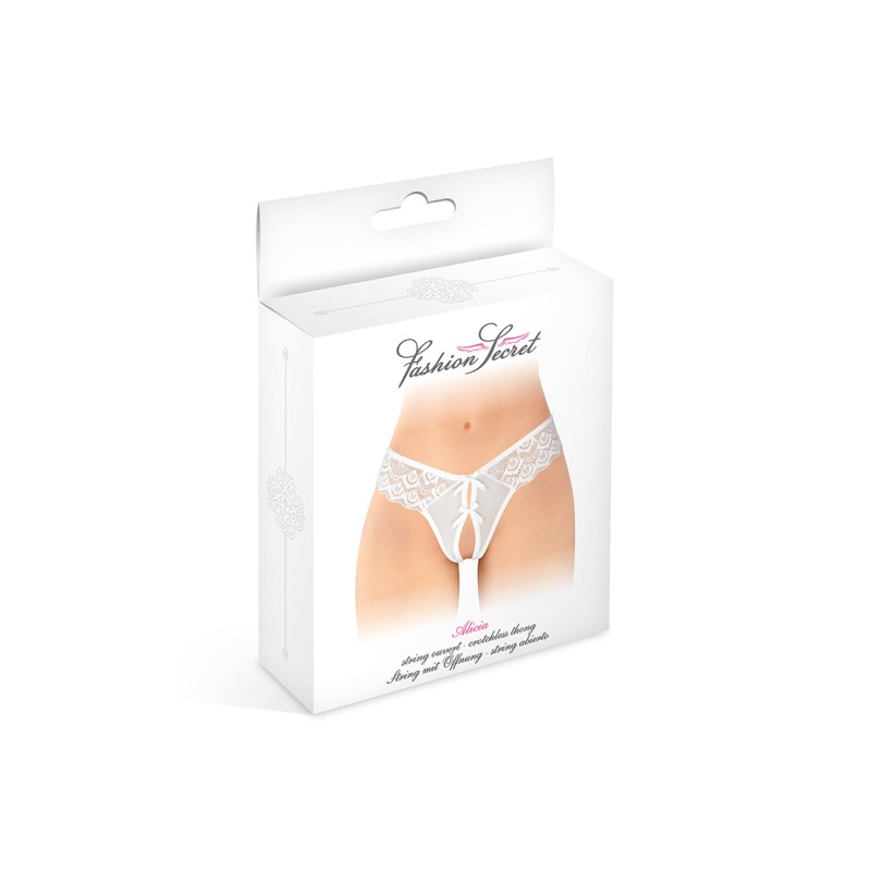 String ouvert Alicia blanc - Fashion Secret